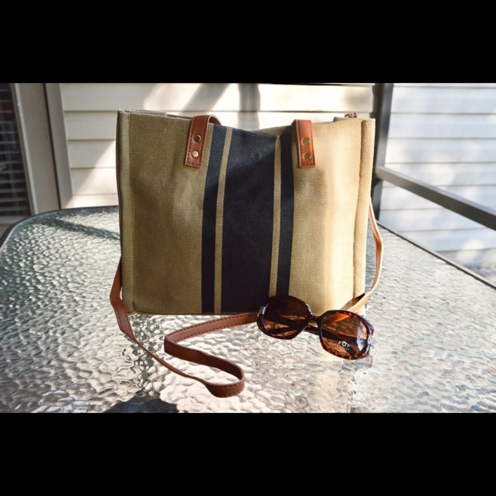 NWT Wknd OnlY  Canvas Crossbody Tote Bags - Picture 15 of 17